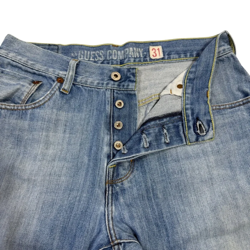 Vintage Guess Jeans‎ Mens 31 Straight Leg Light Wash Y2K Marciano Denim
